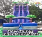Giant Indoor/Outdoor PVC Inflatable Castle for Family & Children Jumping Bed & Playhouse with Slide for Playtime