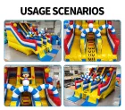 Circus Clown Dual-Lane Inflatable Slide: Step Right Up for Non-Stop Carnival Thrills