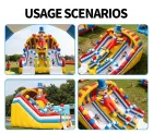 Commercial-Grade Giant Clown Dual-Lane Slide: 0.55mm Plato PVC