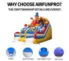 Commercial-Grade Giant Clown Dual-Lane Slide: 0.55mm Plato PVC