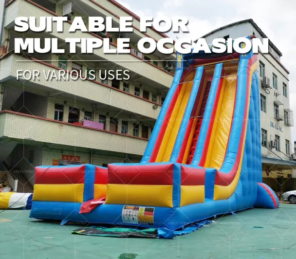 8m×5m×5.5m Cliff Hanger Triple-Lane Slide: 0.55mm Plato PVC, EN14960 Certified!