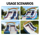 Commercial-Grade Rainbow Inflatable Slide: Built for Smooth, Safe, and Unforgettable Play!