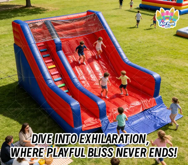 OEM/ODM Red-Blue Racing Slide: Reinforced Craftsmanship for Commercial Longevity!