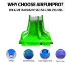 Vibrant Green Dual Slide: A Fresh Take on Classic Inflatable Fun!