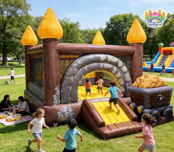 Commercial Amusement Park Jumping Castle Kids Inflatable Bounce House AirFunPro PVC Tarpaulin Eco-Friendly