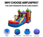 Commercial Amusement Park Inflatable Obstacle Course Jumping Castle PVC Material Customizable Size for Parties Events With Slide