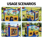 100% PVC Tarpaulin Bounce House Combo with Slide-Eco-Friendly Customizable Size for Party Rentals
