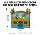 100% PVC Tarpaulin Bounce House Combo with Slide-Eco-Friendly Customizable Size for Party Rentals