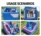 Inflatable Bouncy House with Slide Eco-Friendly PVC Material Customizable Size for Commercial Party Use