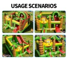 Inflatable Bouncer Castle Slide Combo-Commercial Use PVC Tarpaulin Eco-Friendly Party Jump House (Customizable Size)