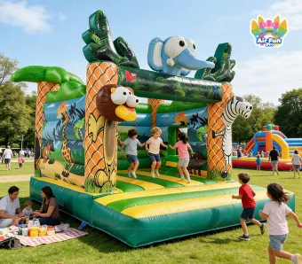 PVC Tarpaulin Inflatable Bounce House for Party Rentals Outdoor Use Customizable Size