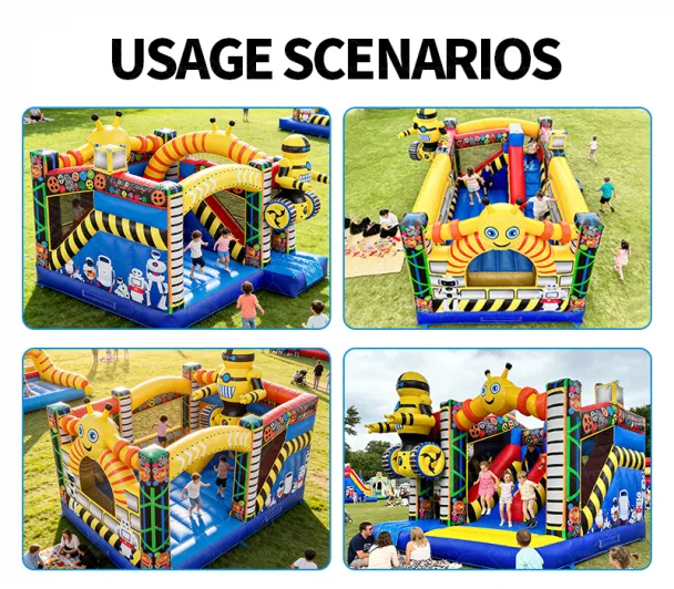 Inflatable Bouncy House & Castle-Eco-Friendly PVC Tarpaulin Customizable Size for Outdoor Party Rentals