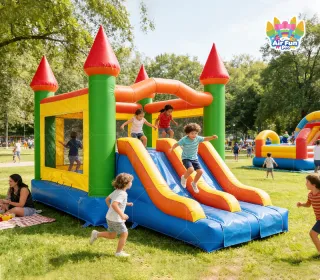 Hot Sale AirFunPro Commercial Inflatable Bounce House & Bouncy Castle with PVC Tarpaulin Material Eco-Friendly