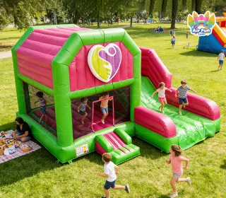 Commercial Inflatable Bounce House Bouncy Castle-PVC Tarpaulin Material Customizable Size for Parties Rentals Birthday