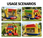 PVC Tarpaulin Castle Inflatable Bounce House with Slide Eco-Friendly Customizable Size for Parties & Commercial Use