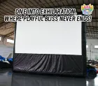 Giant PVC Inflatable Waterproof Cinema Screen 8-10ft Portable for Party Live Broadcast for Football Matches