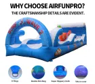 Blue Ocean Themed Inflatable Slide: Non-Stop Fun for Beach & Backyard Parties