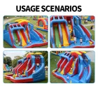 Rainbow Multi-Lane Inflatable Slide: A Color Explosion of Non-Stop Fun!
