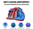 Rainbow Multi-Lane Inflatable Slide: A Color Explosion of Non-Stop Fun!