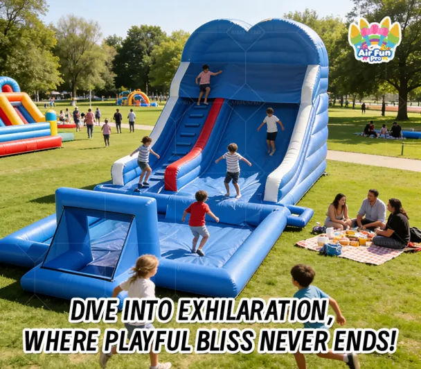 Ultimate Blue Inflatable Slide: The Perfect Summer Backyard Adventure!