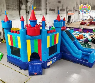 Custom Castle Inflatable Bounce House: 0.55mm Plato PVC, EN14960 Certified!