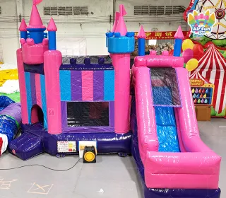 Pink Princess Castle Inflatable Bounce House with Slide: Live the Fairy Tale!