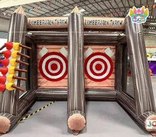 Hot Sale Carnival Tossing Game Double Doors for with Air Blower for Party Events Trampoline Park & Garden Use