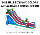 Tropical Palm Tree Dual-Lane Inflatable Water Slide: Slide into Paradise