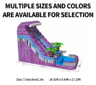 Commercial Grade Purple Water Slide: Race Down to a Rainbow Splash!