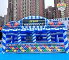 OEM/ODM  Blue & White Striped Inflatable Carnival Booth