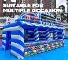 OEM/ODM  Blue & White Striped Inflatable Carnival Booth