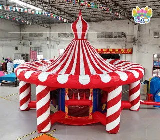 Circus Tent Inflatable Game: Ring Toss & Carnival Fun for All