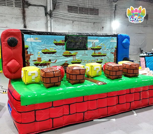 Custom Mario Themed Inflatable Obstacle: 0.55mm Plato PVC, EN14960 Certified