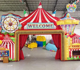 Customizable Carnival Welcome Inflatable Arch: Smiles Guaranteed for Every Guest