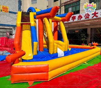 Colorful PVC Inflatable Bouncer Castle Combo with Slide Over 500kg Capacity for Backyard & Commercial Use-airfunpro
