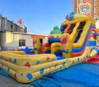 Small Size Colorful Inflatable Bouncer Slides Castillo Inflatable Bouncer Castle Combo for Backyard Trampoline Park Public Use