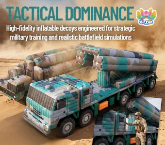 Camouflage Inflatable Military Vehicle Set: Realistic Simulation for Training & Events