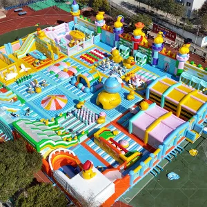 Duck-Themed Inflatable Park in Canada | 50x50m Commercial Playground