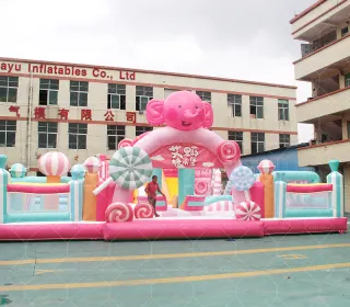 Outdoor Inflatable Amusement Park Castle with Trampoline & Bouncer PVC Material Eco-Friendly Customizable Size