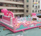 Outdoor Inflatable Amusement Park Castle with Trampoline & Bouncer PVC Material Eco-Friendly Customizable Size
