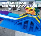 0.55mm Plato PVC, EN14960 Certified Custom Inflatable Chinese Dragon Slide