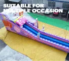Purple Candy Themed Inflatable Water Slide Play Park: Jump, Climb & Slide