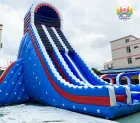 USA Patriotic Inflatable Triple Slide & Obstacle Course OEM/ODM