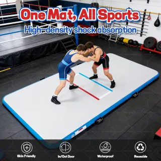 Inflatable Wrestling Mat 3m 5m 6m DWF Drop Stitch Jiu Jitsu BJJ MMA Grappling Training Mat Non-Slip PVC OEM Custom