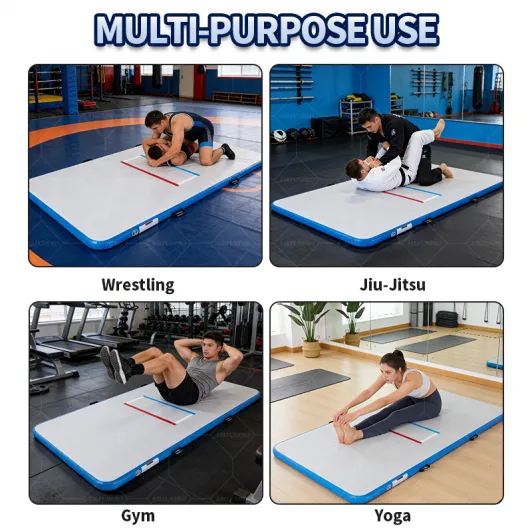 Inflatable Wrestling Mat 3m 5m 6m DWF Drop Stitch Jiu Jitsu BJJ MMA Grappling Training Mat Non-Slip PVC OEM Custom