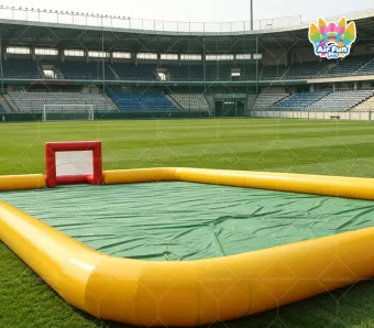 Commercial AirFunPro PVC Tarpaulin Inflatable Soap Soccer/Football Field Big Fun Carnival Playground