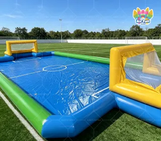 Commercial AirFunPro PVC Tarpaulin Inflatable Soap Soccer Field Big Fun Carnival Football Playground