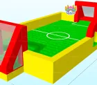 AirFunPro Green and White Inflatable PVC Tarpaulin Water Soccer Pitch & Bubble Field