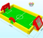 AirFunPro Green and White Inflatable PVC Tarpaulin Water Soccer Pitch & Bubble Field