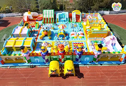 Duck-Themed Inflatable Park in Canada | 50x50m Commercial Playground